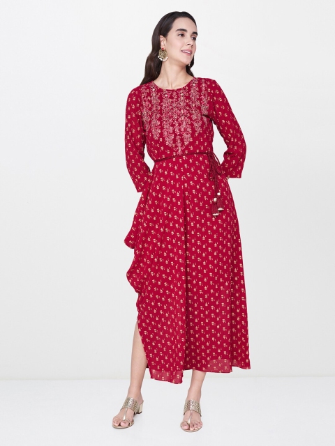 

Global Desi Maroon Maxi Dress