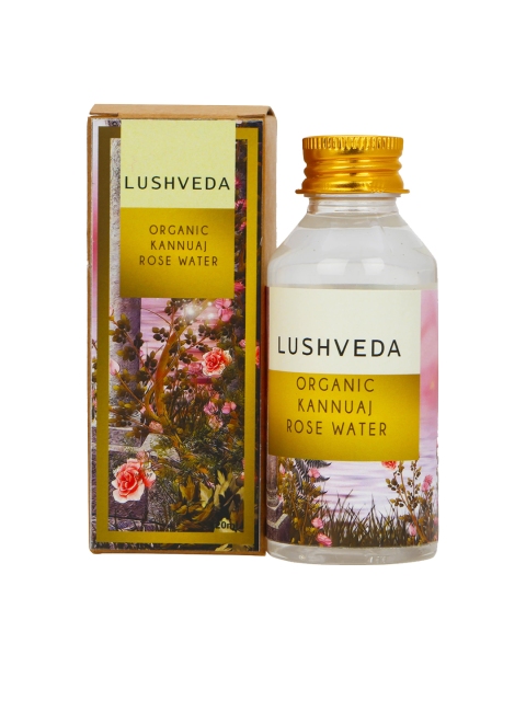 

Lushveda Organic Kannauj Rose water Toner 100ml, Transparent