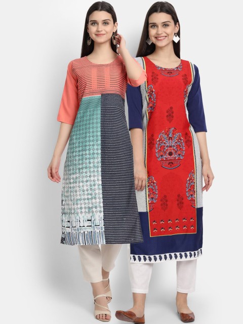 

KALINI Women Multicoloured Printed Crepe Kurta, Multi