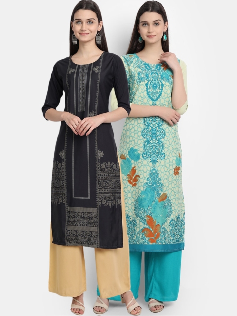 

KALINI Women Multicoloured Floral Printed Crepe Kurta, Multi