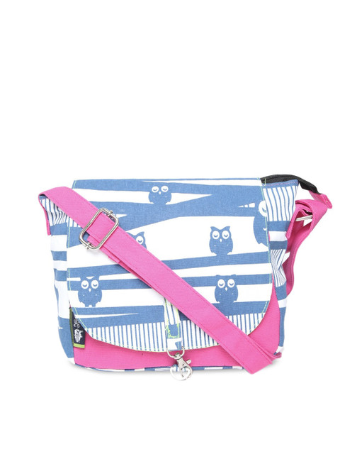 

Kanvas Katha Pink Printed Structured Sling Bag