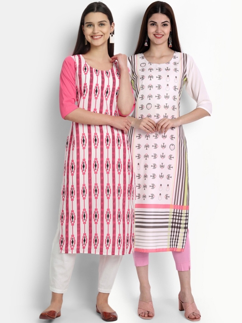 

KALINI Women Multicoloured Printed Crepe Kurta, Multi