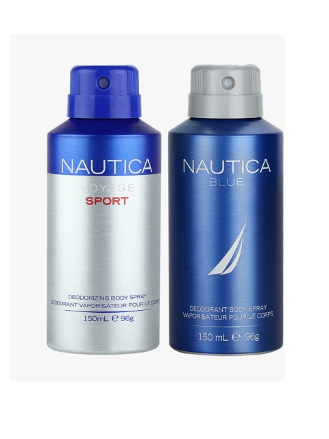 

Nautica Men Voyage Sport & Blue Deodrants 150 ml Each