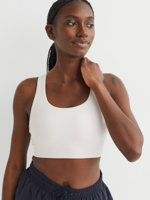

H&M White High Support Sports Bra
