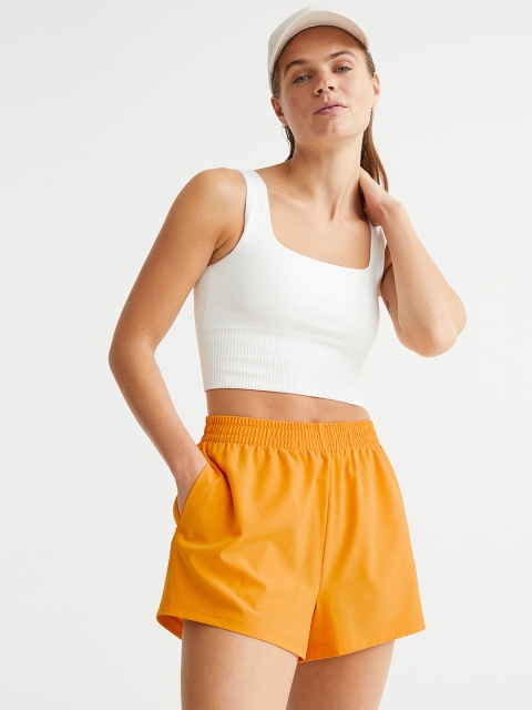 

H&M Women Orange Loose Fit Shorts