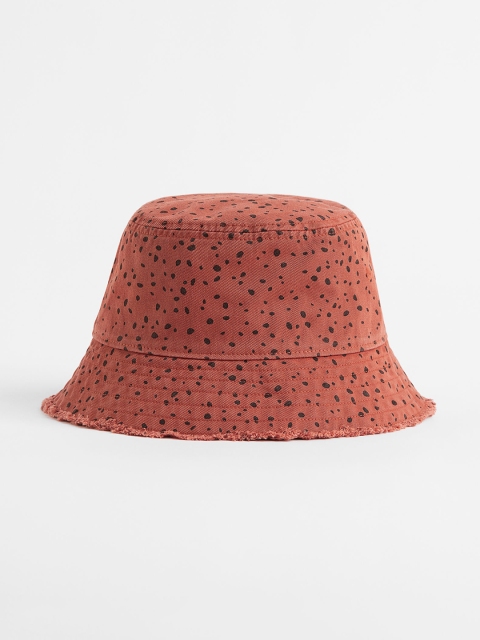 

H&M Girls Red Printed Cotton Bucket Hat
