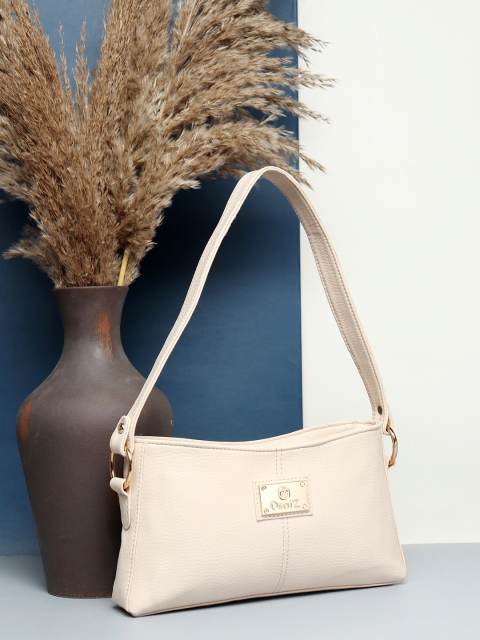 

OsaiZ White PU Structured Sling Bag