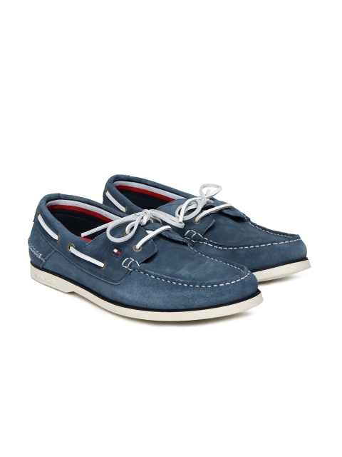 

Tommy Hilfiger Men Blue Suede Boat Shoes