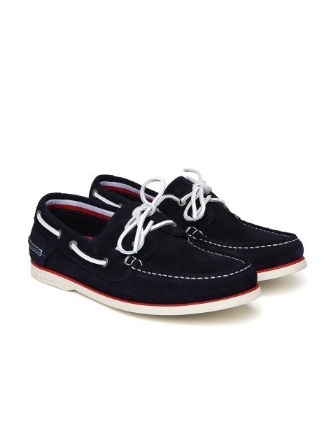 

Tommy Hilfiger Men Navy Suede Boat Shoes, Navy blue