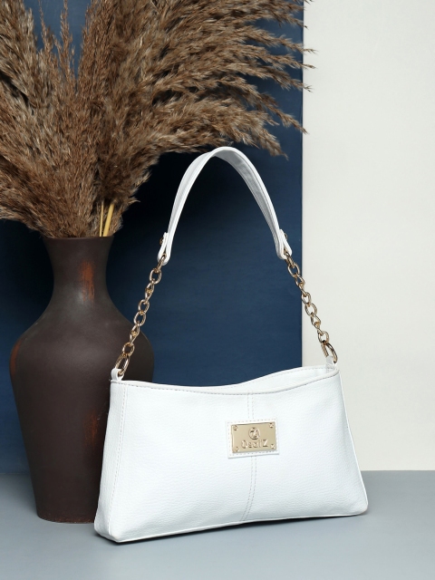 

OsaiZ White PU Structured Handheld Bag