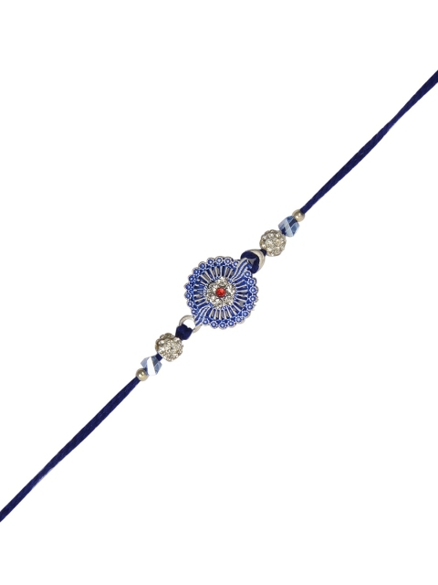 

Arendelle Men Gold-Plated Blue Chakra Designed Rakhi