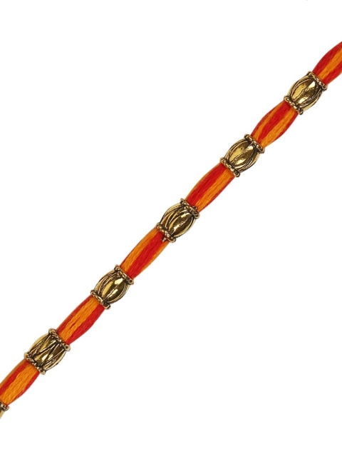 

Arendelle Men Red & Yellow Beaded Rakhi