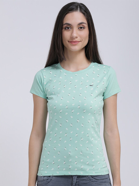 

V2 Value & Variety Sea Green & icy morn Embellished Top
