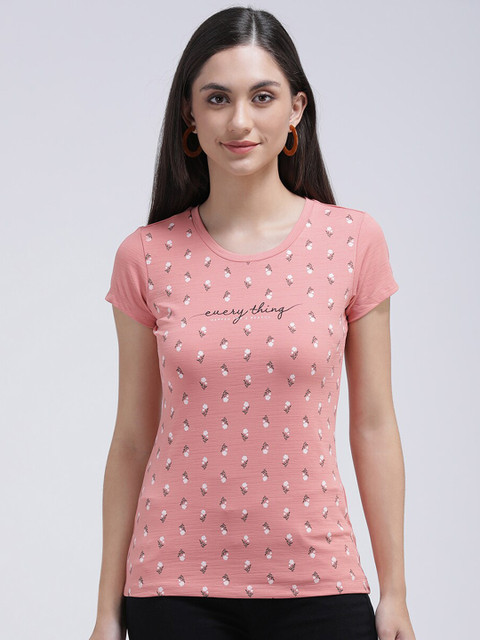 

V2 Value & Variety Coral Floral Print Top