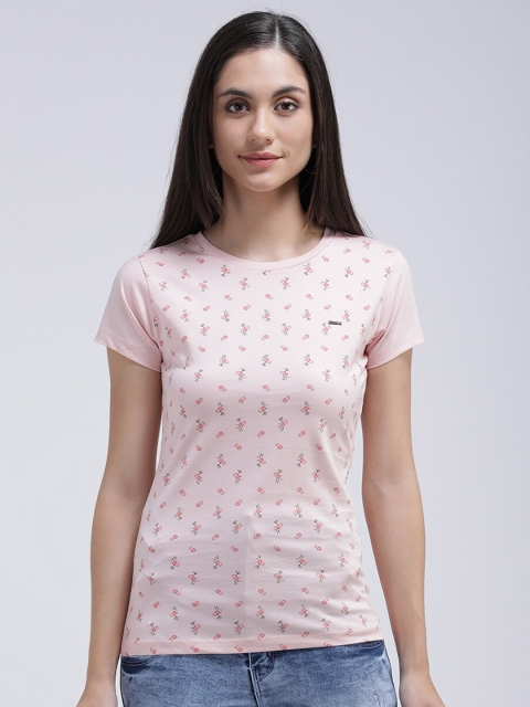 

V2 Value & Variety Peach-Coloured & mystic blue Styled Back Top