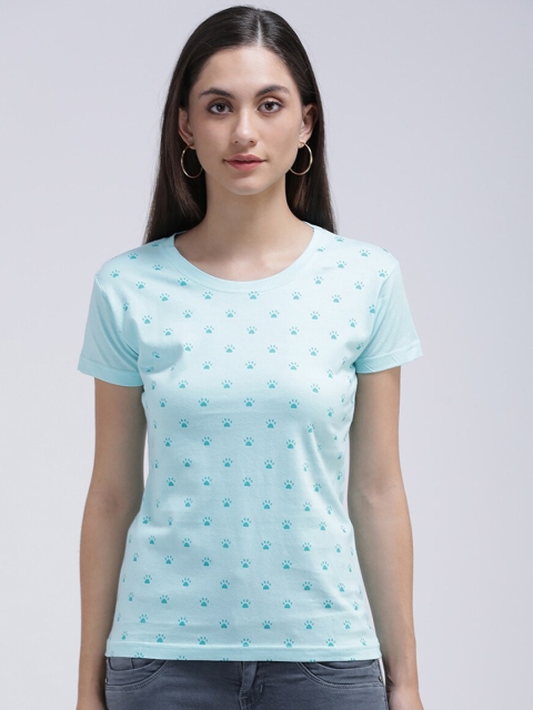 

V2 Value & Variety Blue & light cyan Styled Back Top