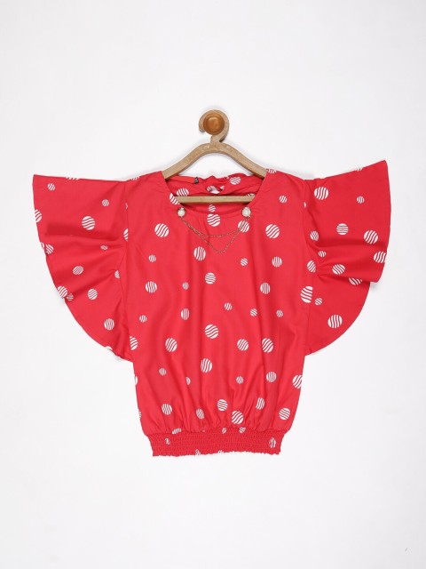 

V2 Value & Variety Red & imperial red Floral Print Blouson Top
