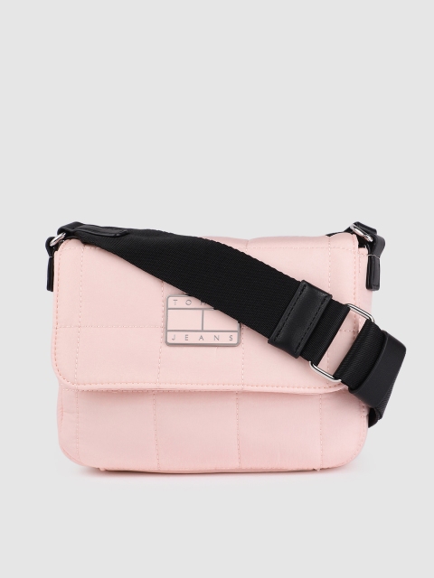 

Tommy Hilfiger Women Pink Solid Structured Sling Bag with Quilted