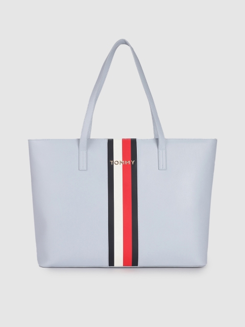 

Tommy Hilfiger Blue Striped Structured Shoulder Bag