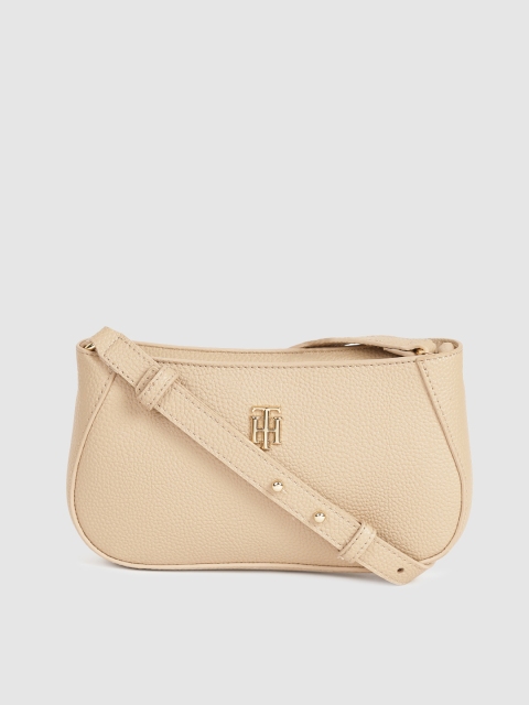 

Tommy Hilfiger Women Beige Solid Structured Sling Bag