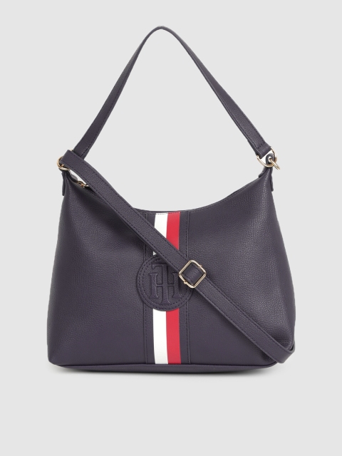 

Tommy Hilfiger Navy Blue Solid Hobo Bag