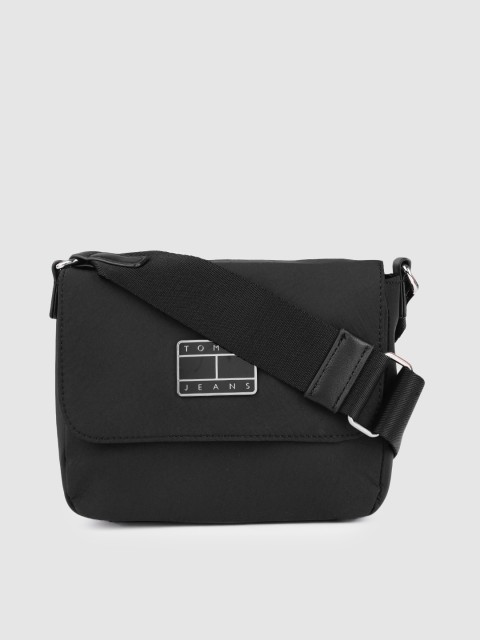 

Tommy Hilfiger Black Solid Regular Structured Crossover Sling Bag