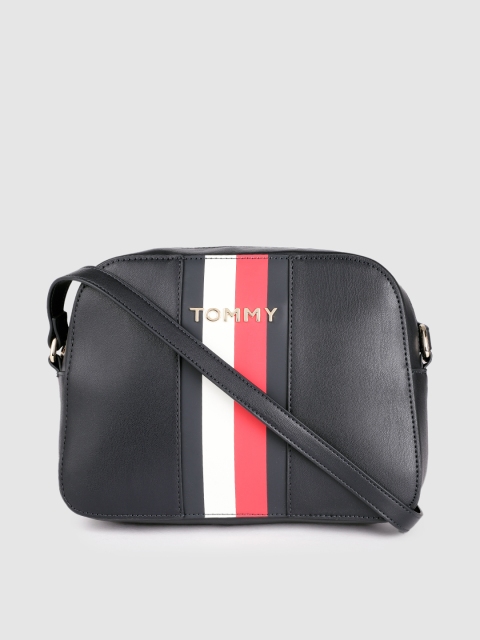 

Tommy Hilfiger Navy Blue Striped Sling Bag