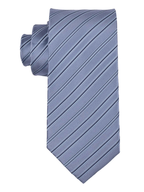 

The Tie Hub Men Blue & Black Striped Broad Tie