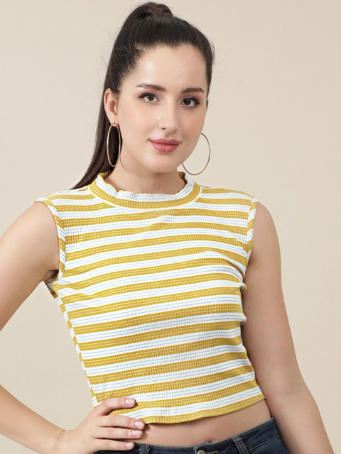 

J Turritopsis Women Yellow Striped T-shirt