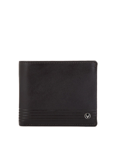 

Allen Solly Men Black Textured Leather Two Fold Wallet