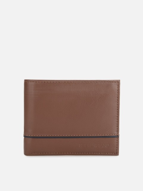 

Peter England Men Brown Leather Two Fold Wallet