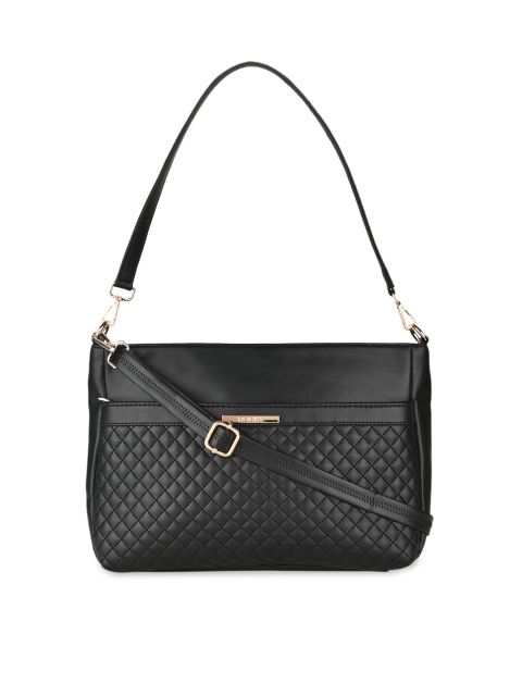 

Rocia Black PU Structured Handheld Bag with Quilted