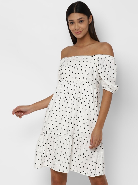 

Allen Solly Woman White Off-Shoulder Dress