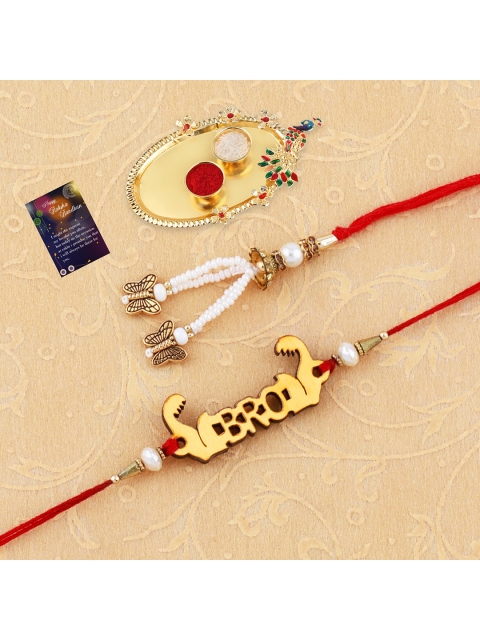 

Silver Shine Multicolored Set of 2 Rakhi Combo, Multi