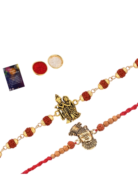 

Silver Shine Red Rakhi Set