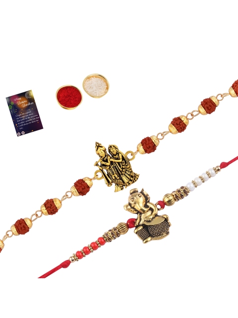 

Silver Shine Red Rakhi Set