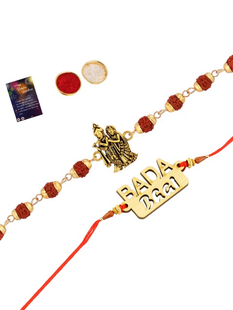 

Silver Shine Red Rakhi Set
