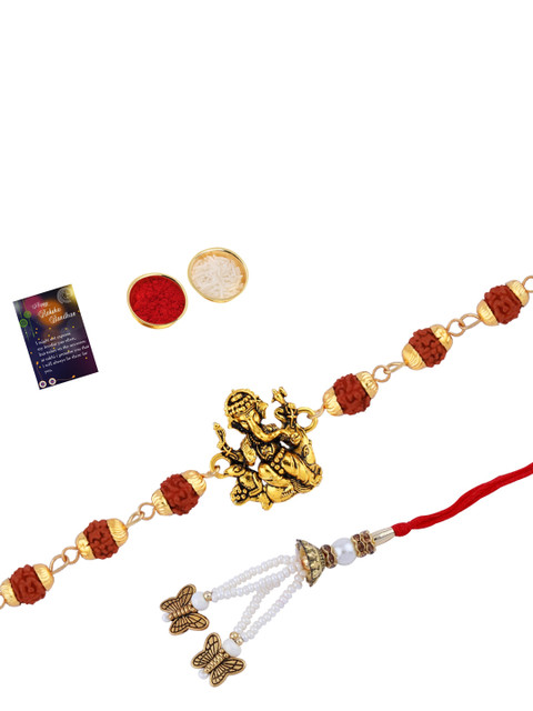 

Silver Shine Multicolored Set of 2 Rakhi Combo, Multi