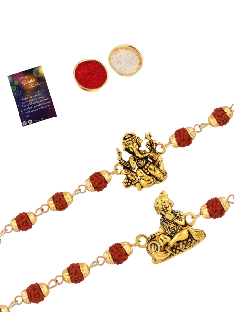 

Silver Shine Red Rakhi Set