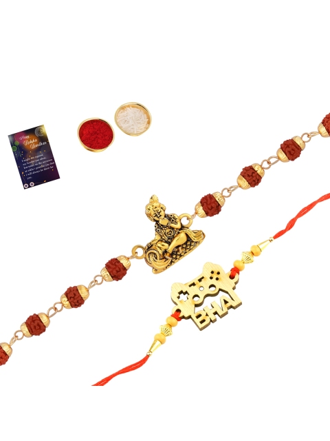 

Silver Shine Red Rakhi Set
