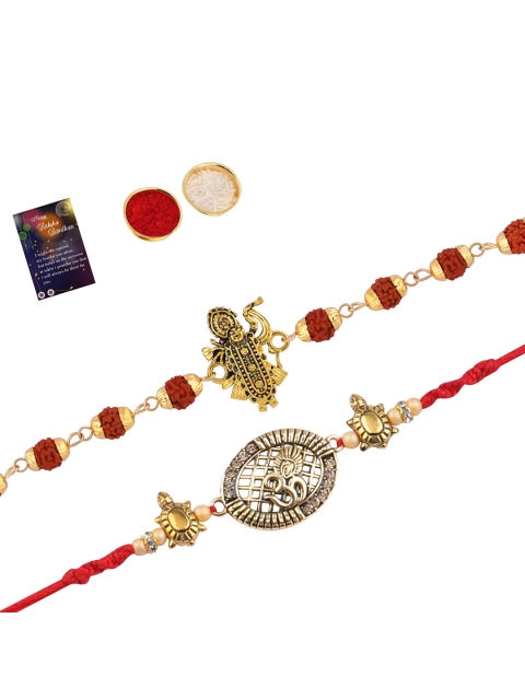 

Silver Shine Red Rakhi Set