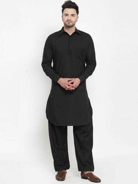 

Kaifoo Men Black Kurti with Salwar