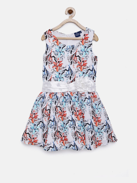 

Fame Forever by Lifestyle Girls White Printed Fit and Flare Dress