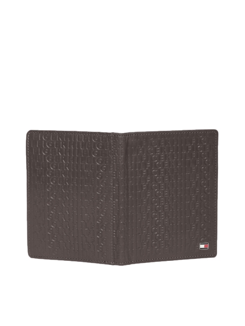 

Tommy Hilfiger Men Brown Textured Genuine Leather Two Fold Wallet