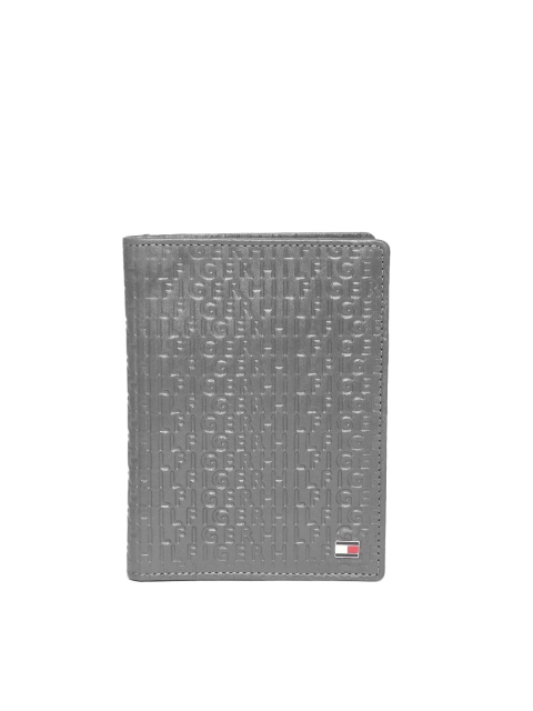 

Tommy Hilfiger Men Grey Textured Genuine Leather Twofold Wallet