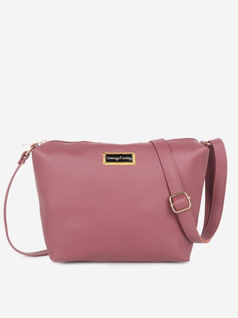 

Stropcarry Maroon PU Structured Sling Bag