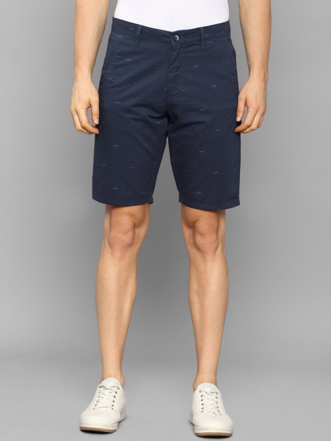 

Louis Philippe Sport Men Navy Blue Printed Slim Fit Shorts