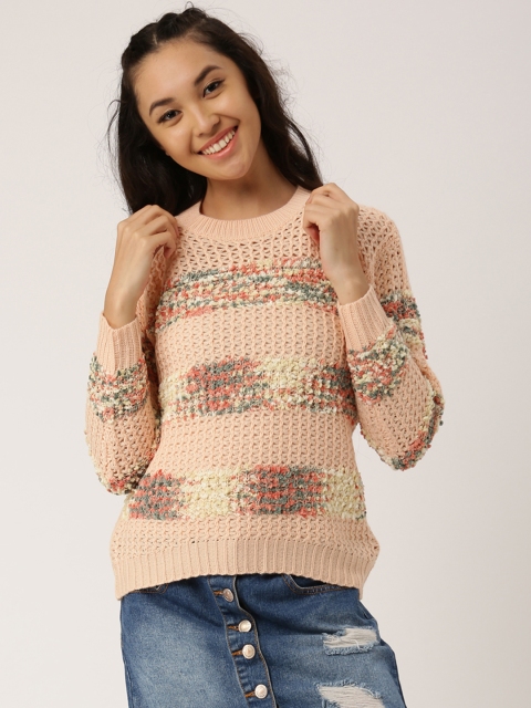 

DressBerry Women Peach-Coloured Sweater