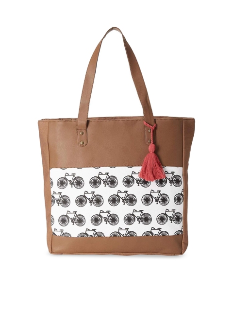 

Kanvas Katha Multicoloured Oversized Structured Shoulder Bag with Tasselled, Multi