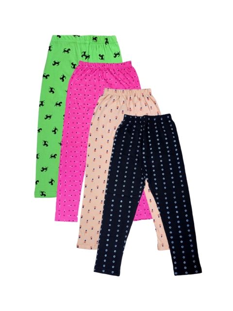 

FRENCH KLEIDER Girls Pack Of 4 Printed Leggings, Multi